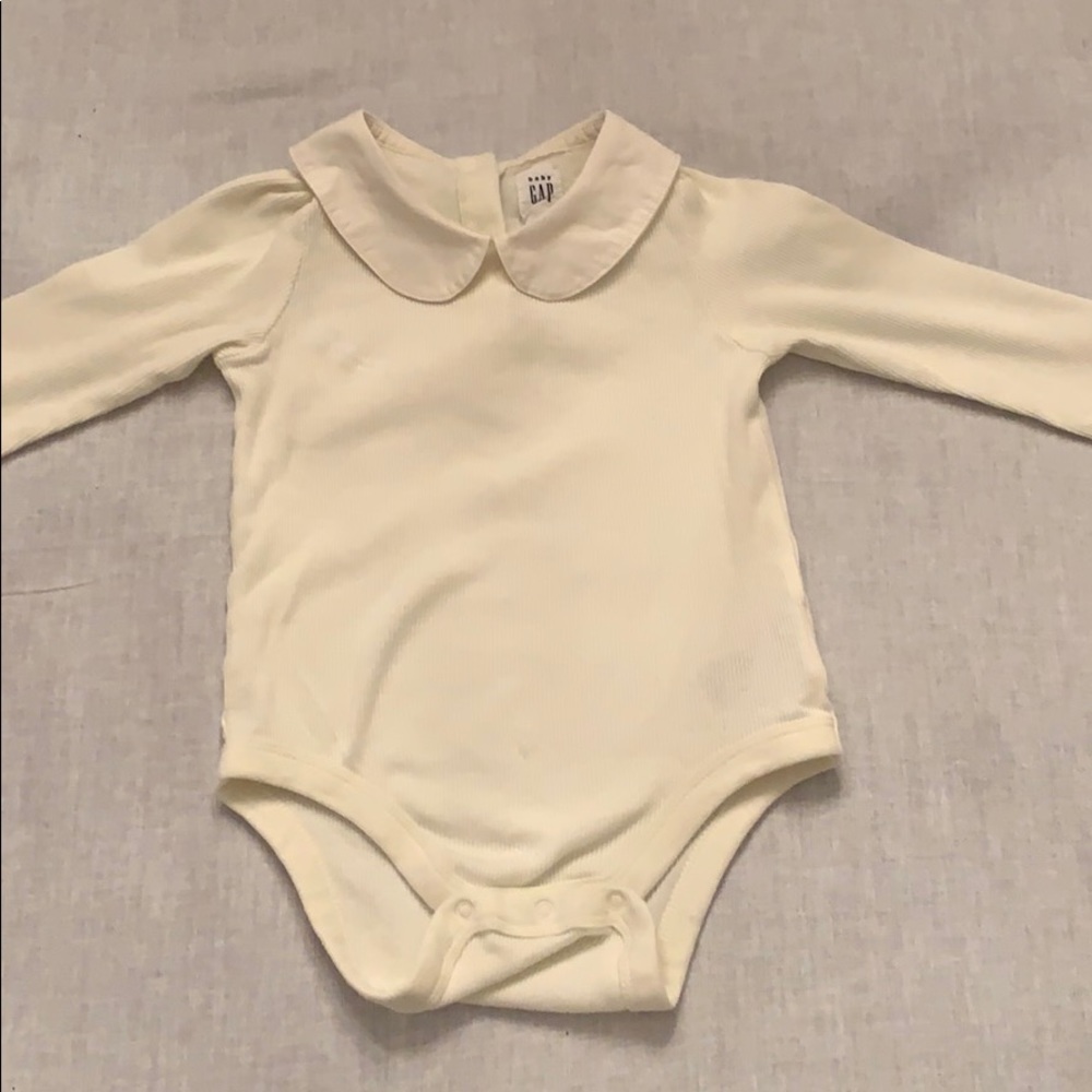Baby Gap ribbed cream color onesie